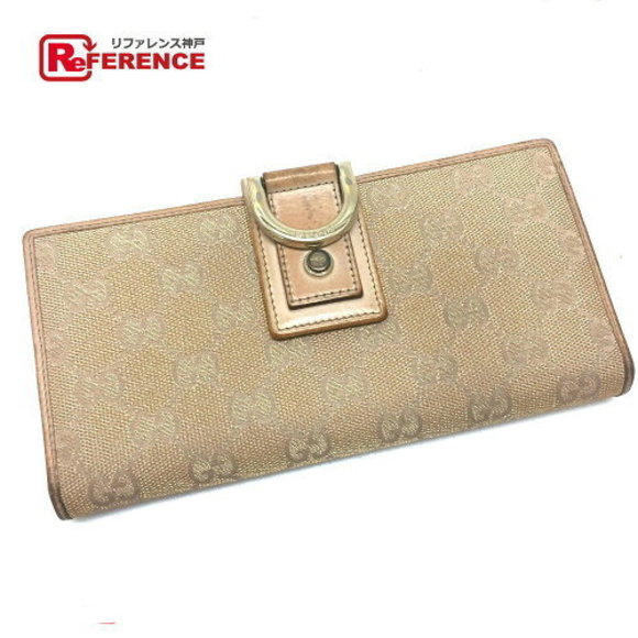 Gucci GG Canvas ABBEY Fold Long Wallet Pink Beige - Picture 1 of 9